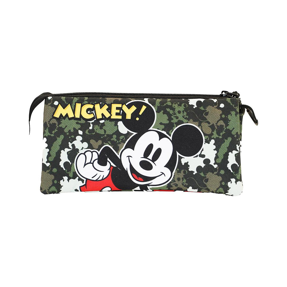 Triple-Schlampermäppchen   Mickey Mouse Camouflage, unbefüllt