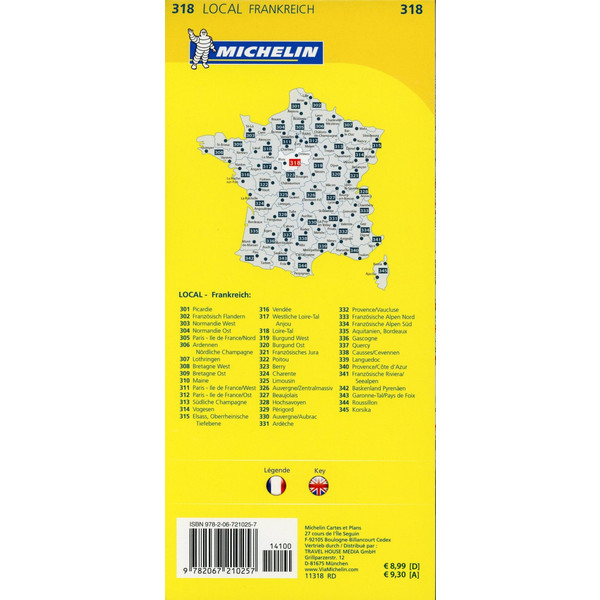 Michelin Loire-Tal - Straßenkarte