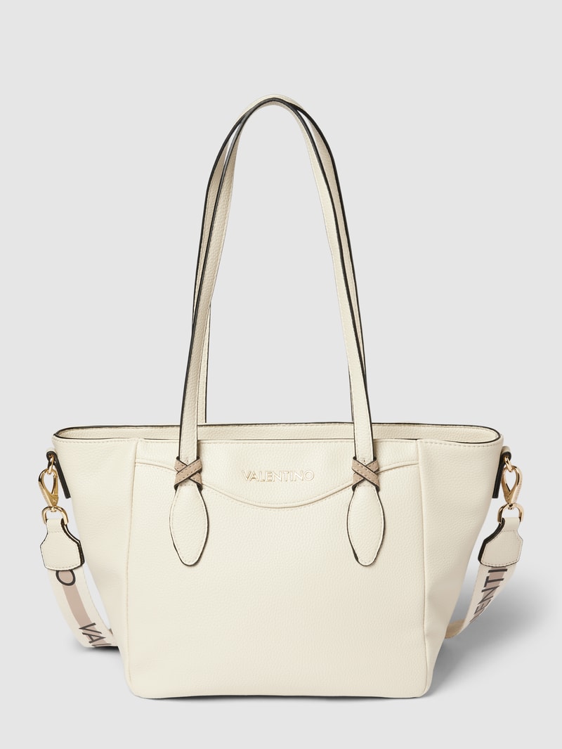 Handtasche mit Label-Detail in offwhite