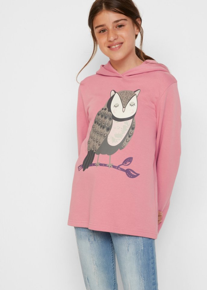 Mädchen Kapuzen-Sweatshirt aus Bio-Baumwolle