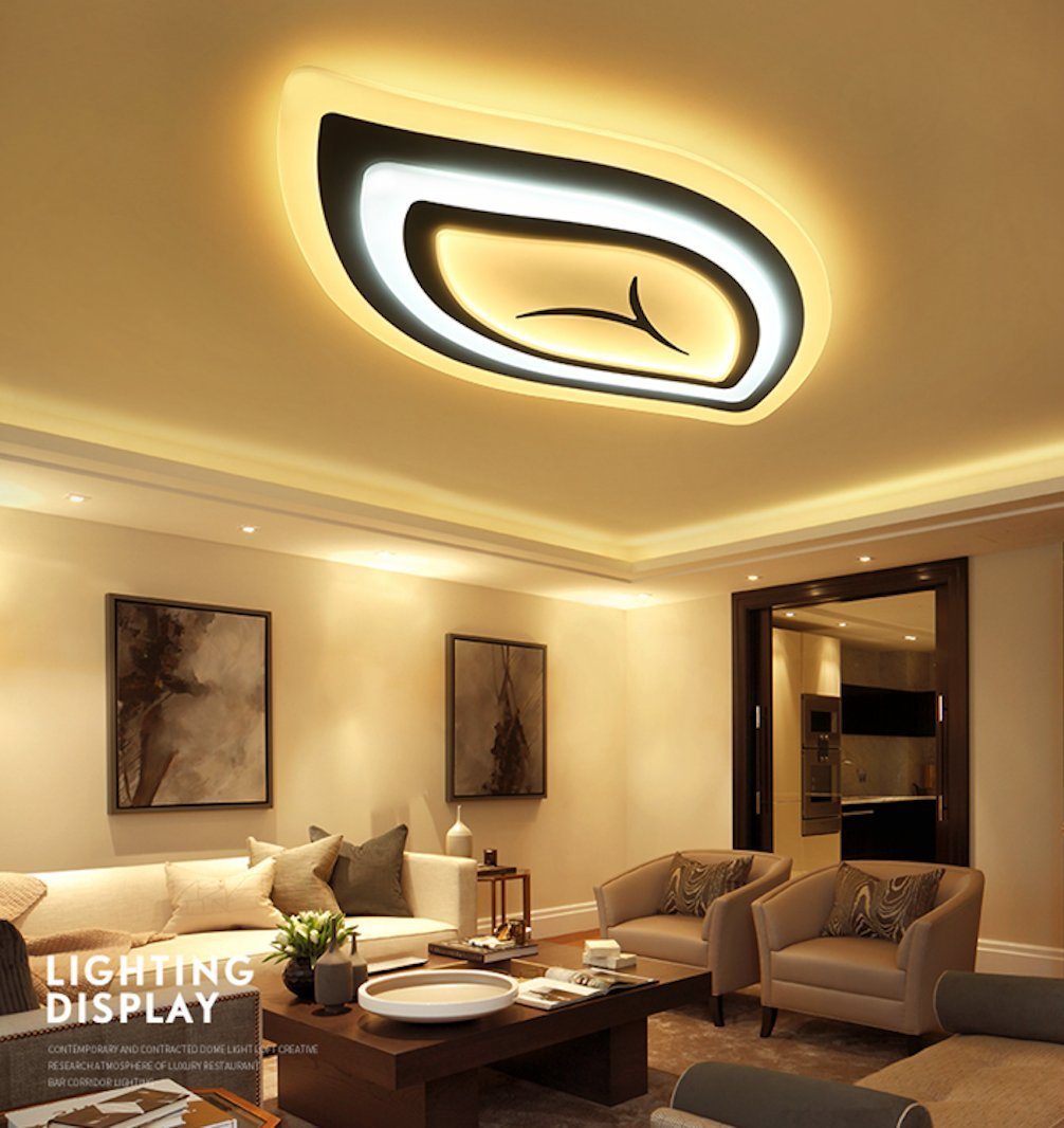 Woward LED Deckenleuchte modern ultradünn Deckenlampe Smart Alexa google Fernbedienung, LED fest integriert, dimmbar, Sprachsteuer, dimmbar, Alexa, Google Assistant, Fernbedienung