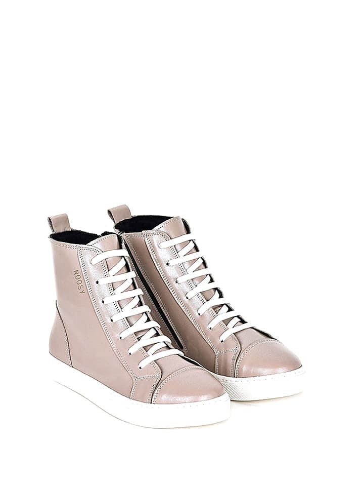Noosy Leder-Sneakers in Beige günstig kaufen 41