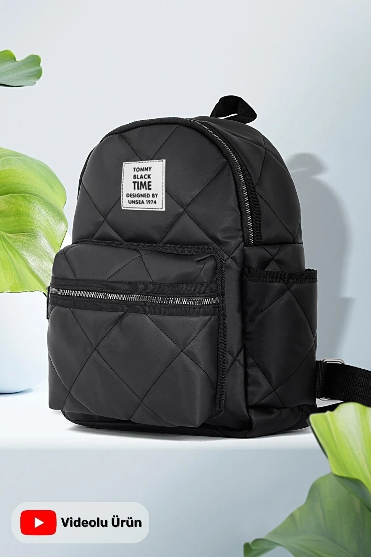 Tonny Black  Original Damen-Rucksack mit großem Volumen, Komfortmodell, 4 Fächer, für Reisen, Schule, Sport und den täglichen Gebrauch