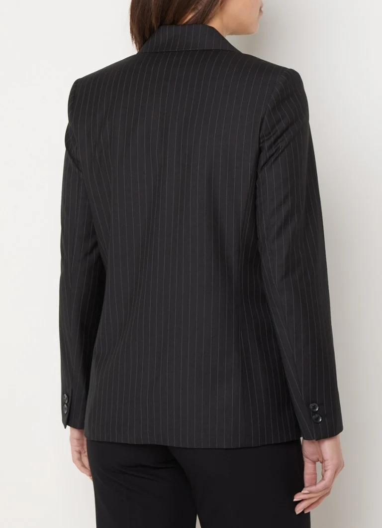 Benetton Blazer in wool blend with pinstripe and flap pockets