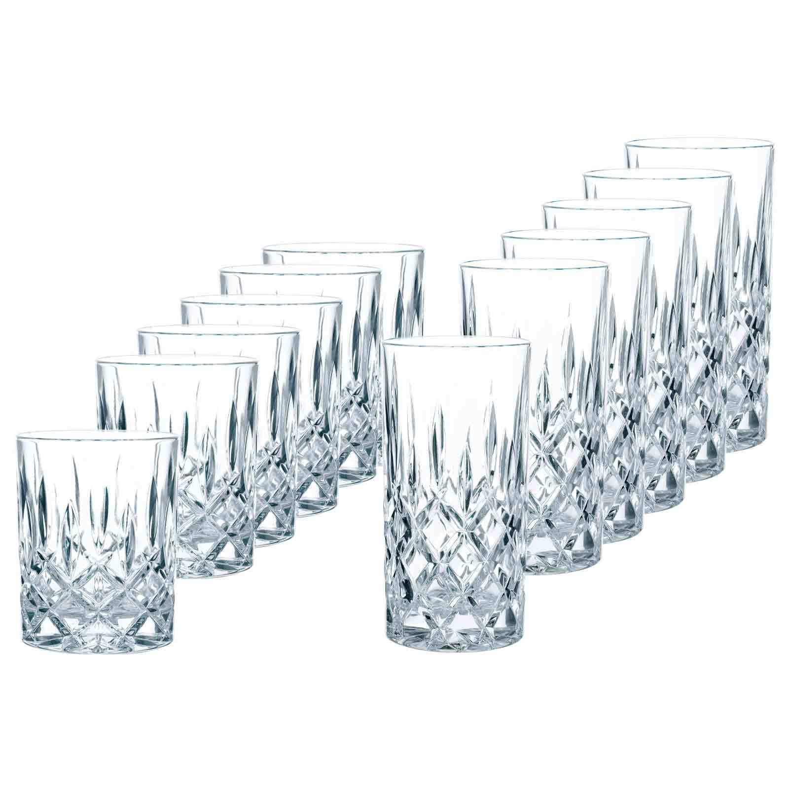 Nachtmann Gläser-Set Noblesse Longdrink & Becher Set 12er Set, Glas