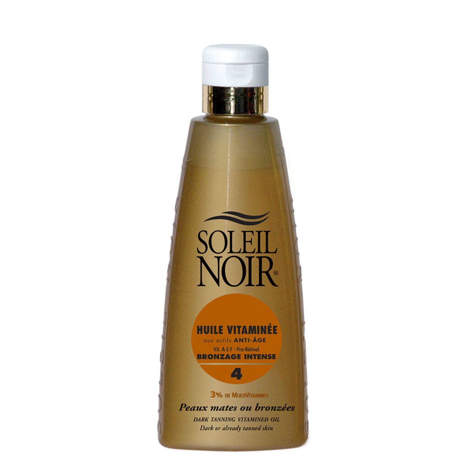 Soleil Noir Huile Vitaminée Bronzage Intense Peaux Mates ou Bronzées 150 ml