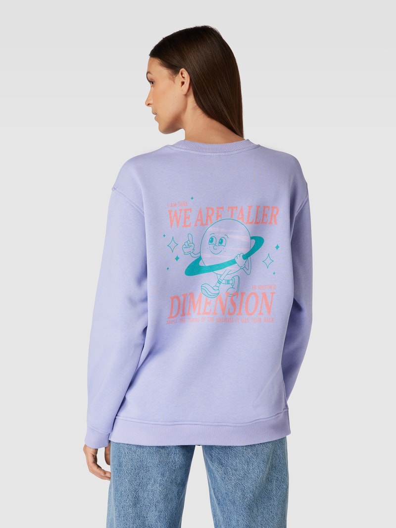 Sweatpullover mit Rundhalsausschnitt in altrosa