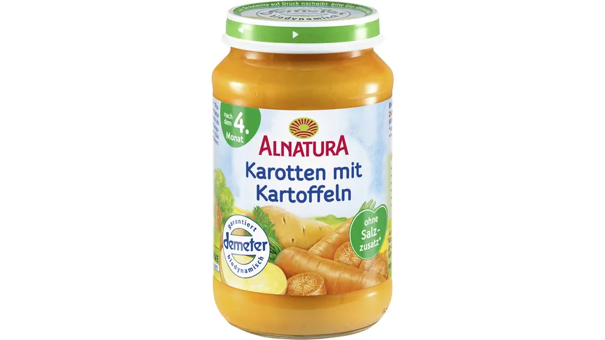 Alnatura Bio Karotte-Kartoffel, Babygläschen (nach 4. Mon.) 190 g
