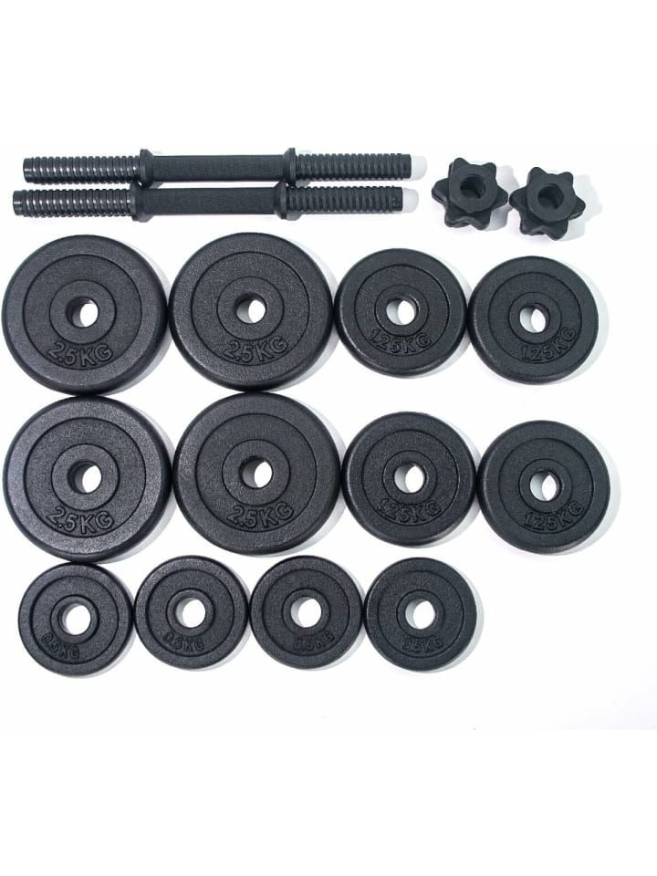 BnB Sports´ Bodybuilding Hantel 20 kg, Gewichtstraining, Gusseisen mit Gehäuse in Schwarz günstig kaufen 1