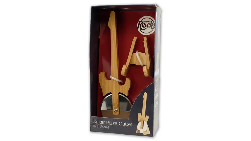 Winkee Pizzaschneider mit Ständer Gitarre