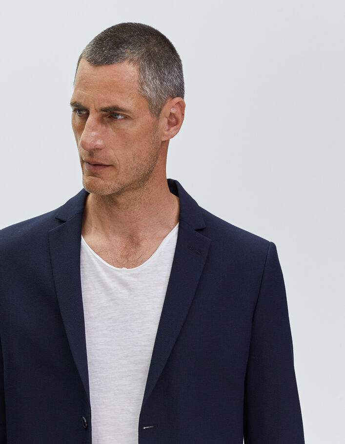 Veste de costume marine seersucker Homme