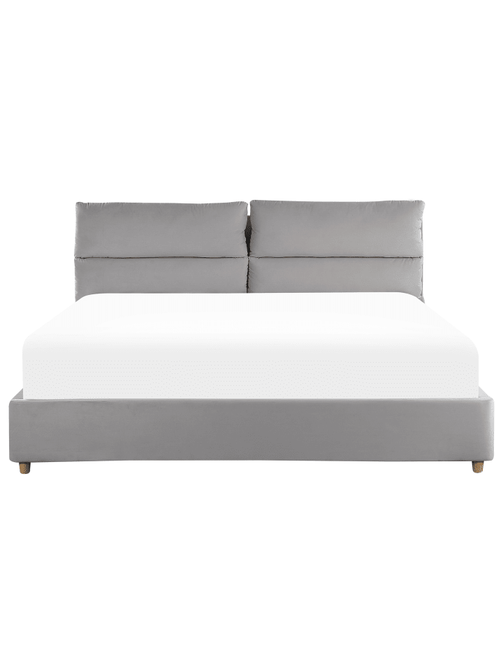 Beliani Doppelbett BATILLY in Grau - (W) 194 x (H) 105 x (L) 224 cm günstig kaufen onesize