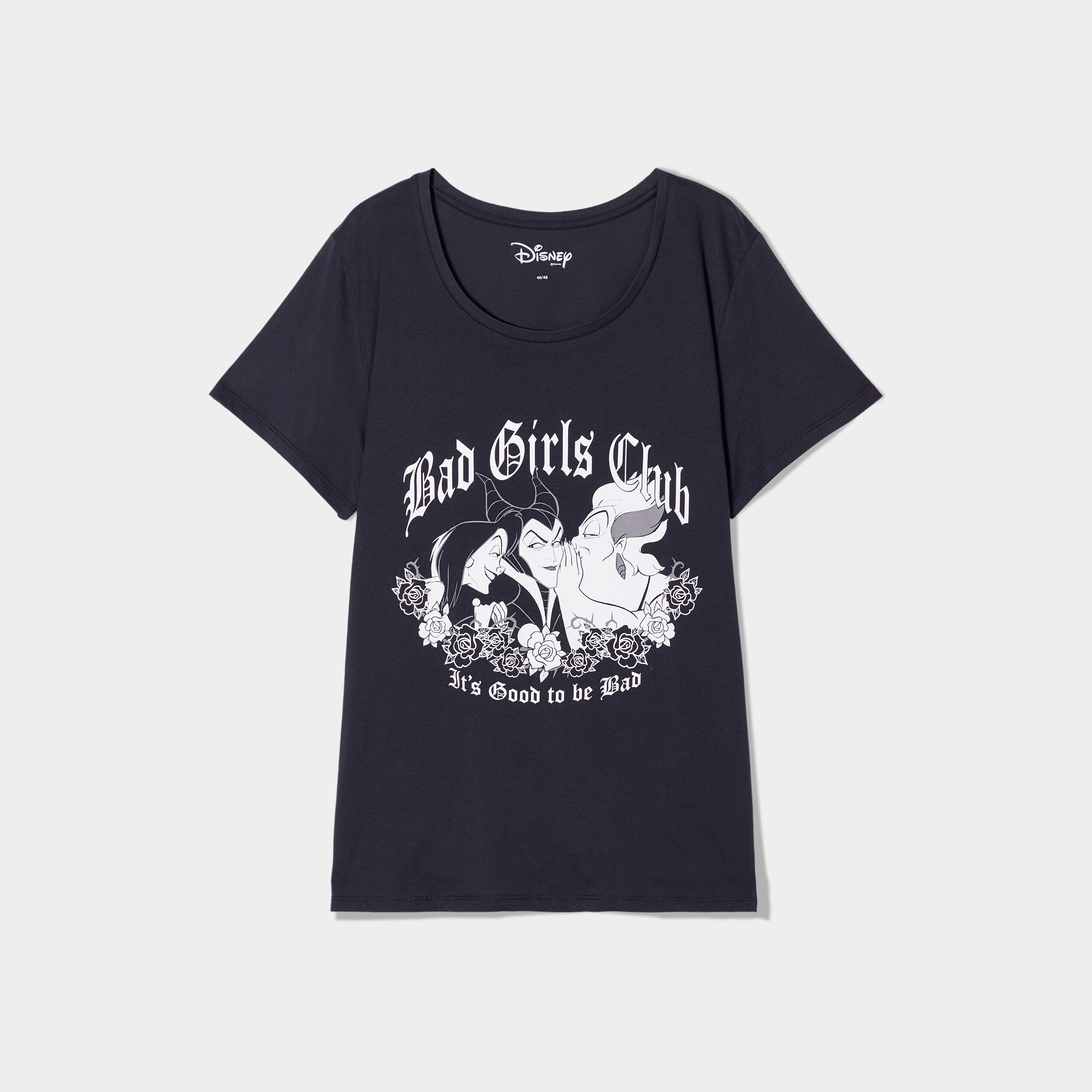 T-shirt manches courtes DS Bad Girls gris foncé femme grande taille | La Halle