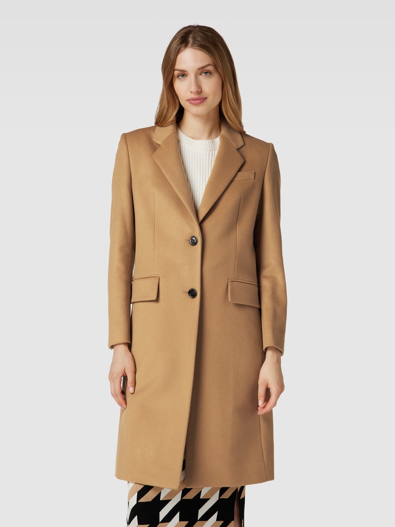 Wollmantel mit Knopfleiste Modell 'Catara' in camel