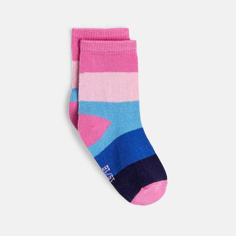 Chaussettes bébé fille rayures colorées violettes Catimini