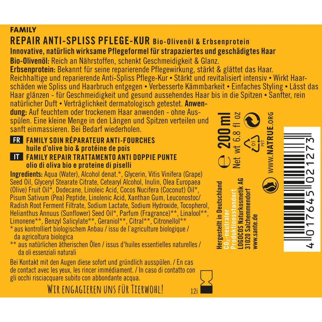 Family Repair Anti-Spliss Pflege-Kur Bio-Olivenöl & Erbsenprotein