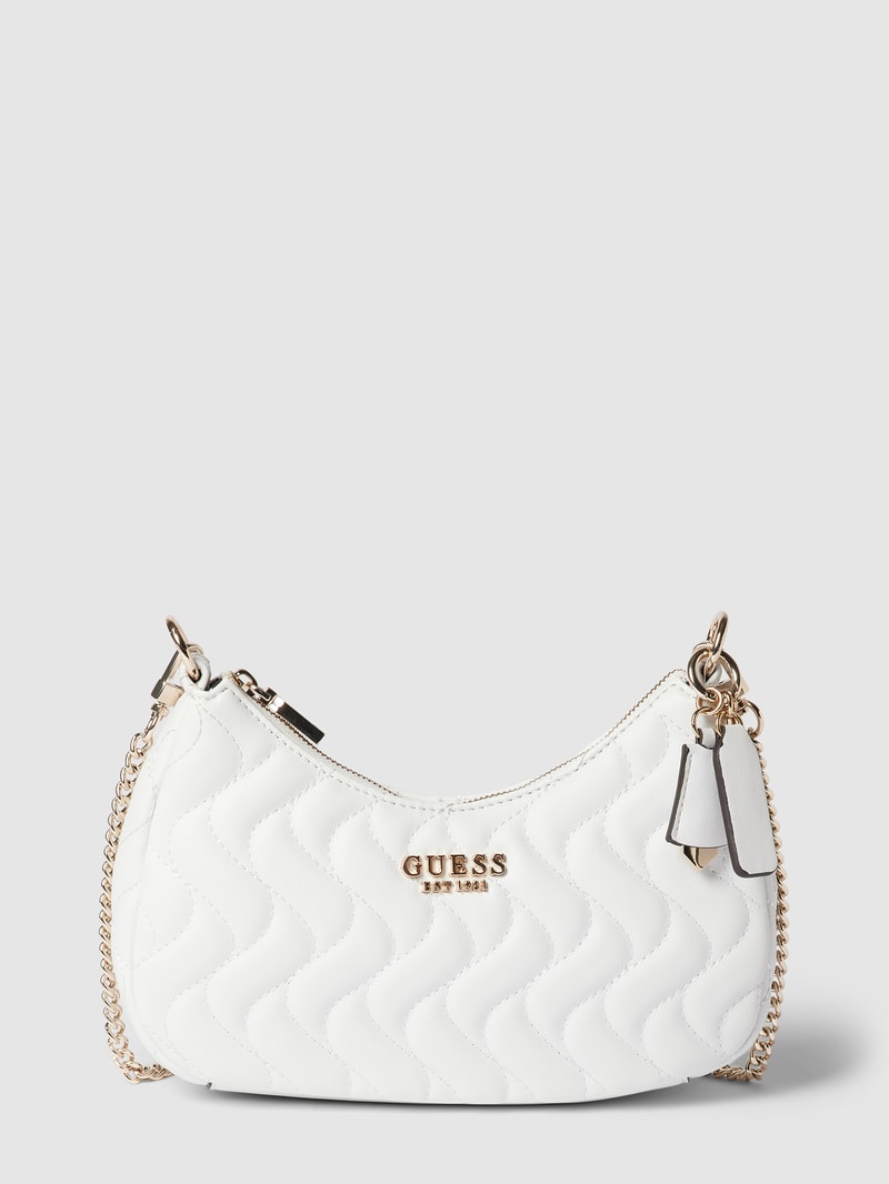 Handtasche mit Steppnähten Modell 'ECO' in weiß
