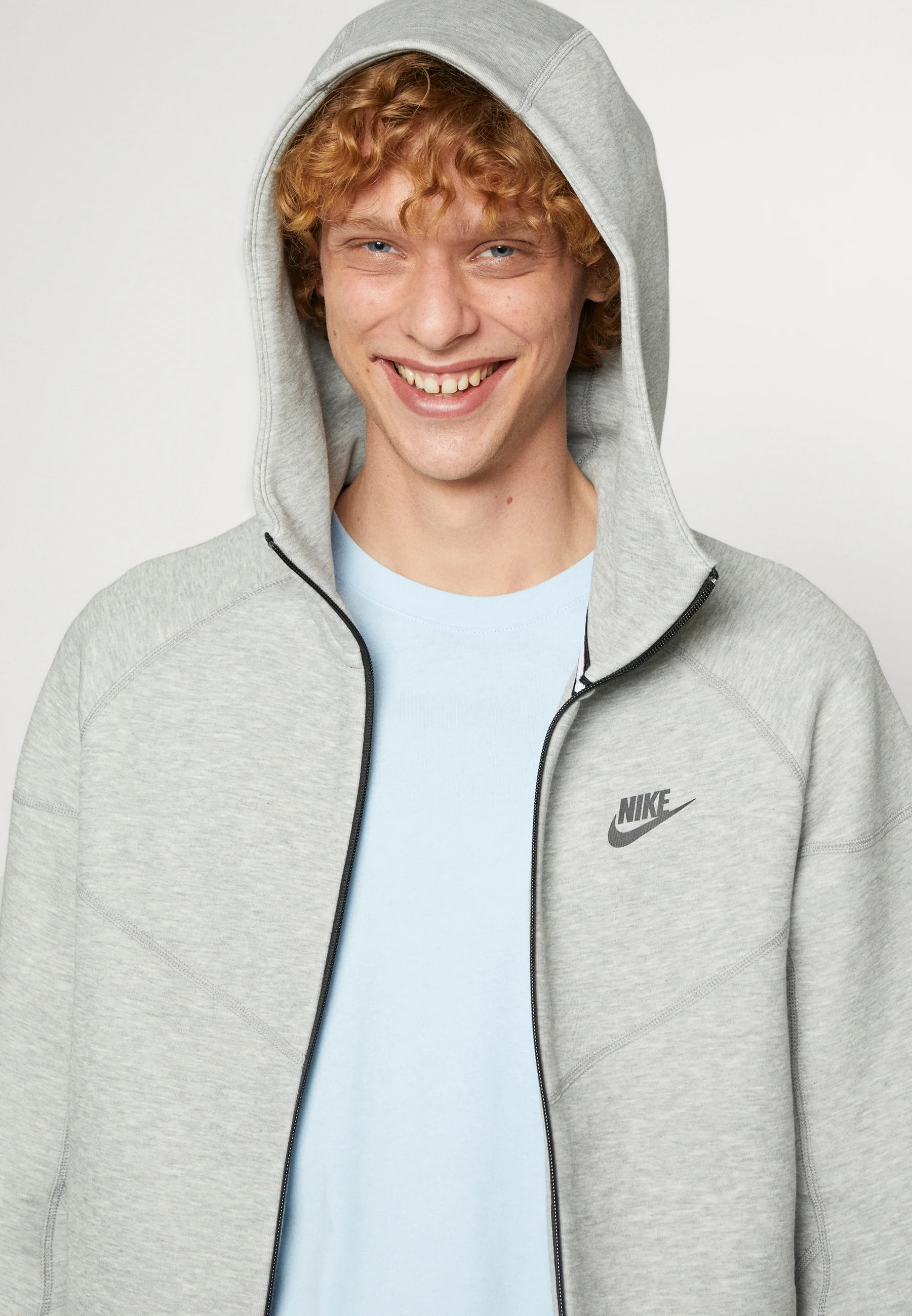 Sudadera Nike Sportswear con cremallera - gris jaspeado/negro