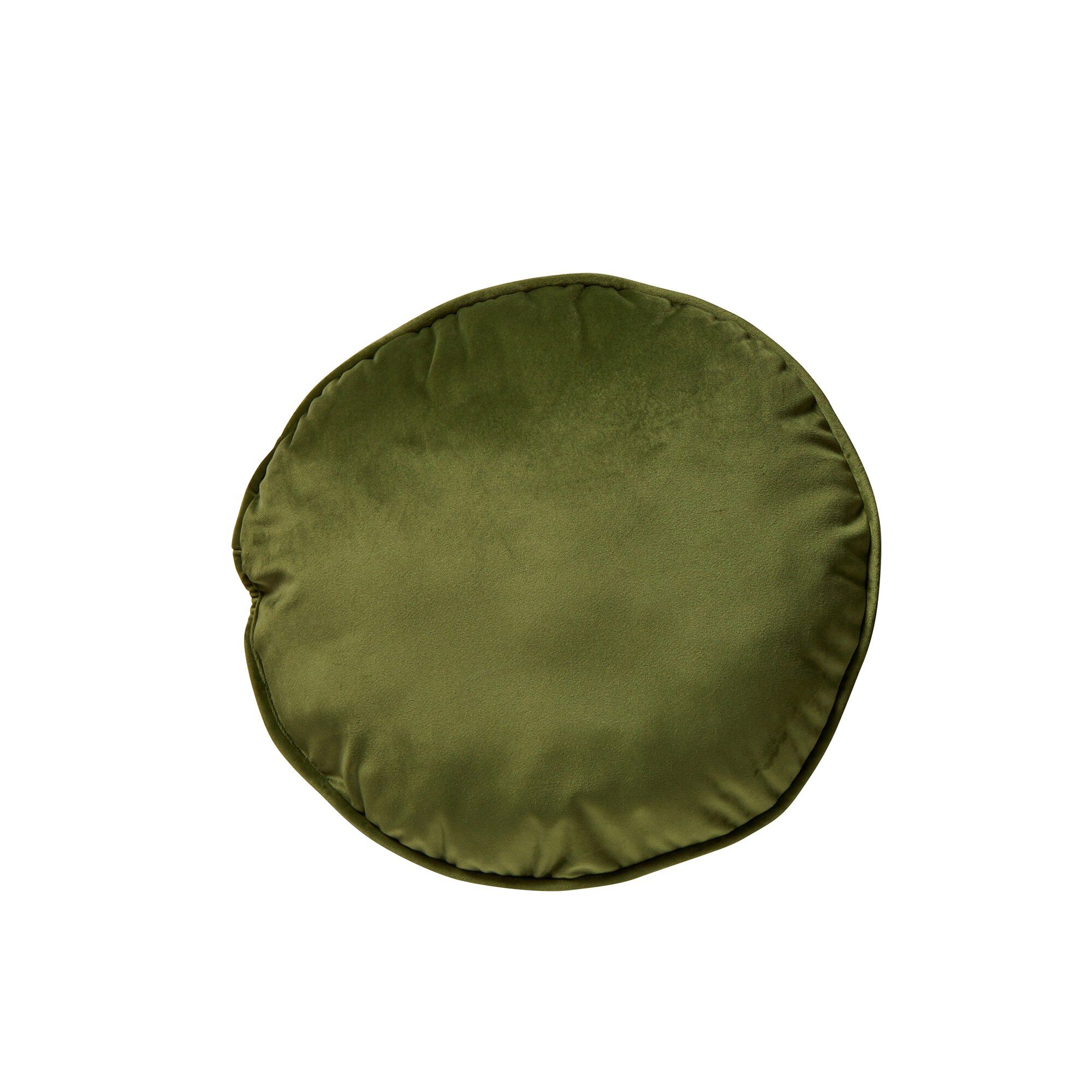 Coussin rond garni en velours