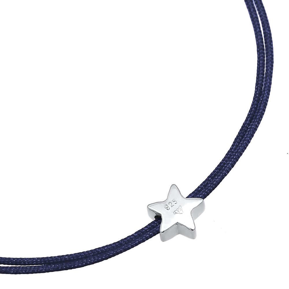 Elli Elli Bracelet Femmes symbole étoile astro avec nylon rouge foncé en Argent Sterli Bracelet