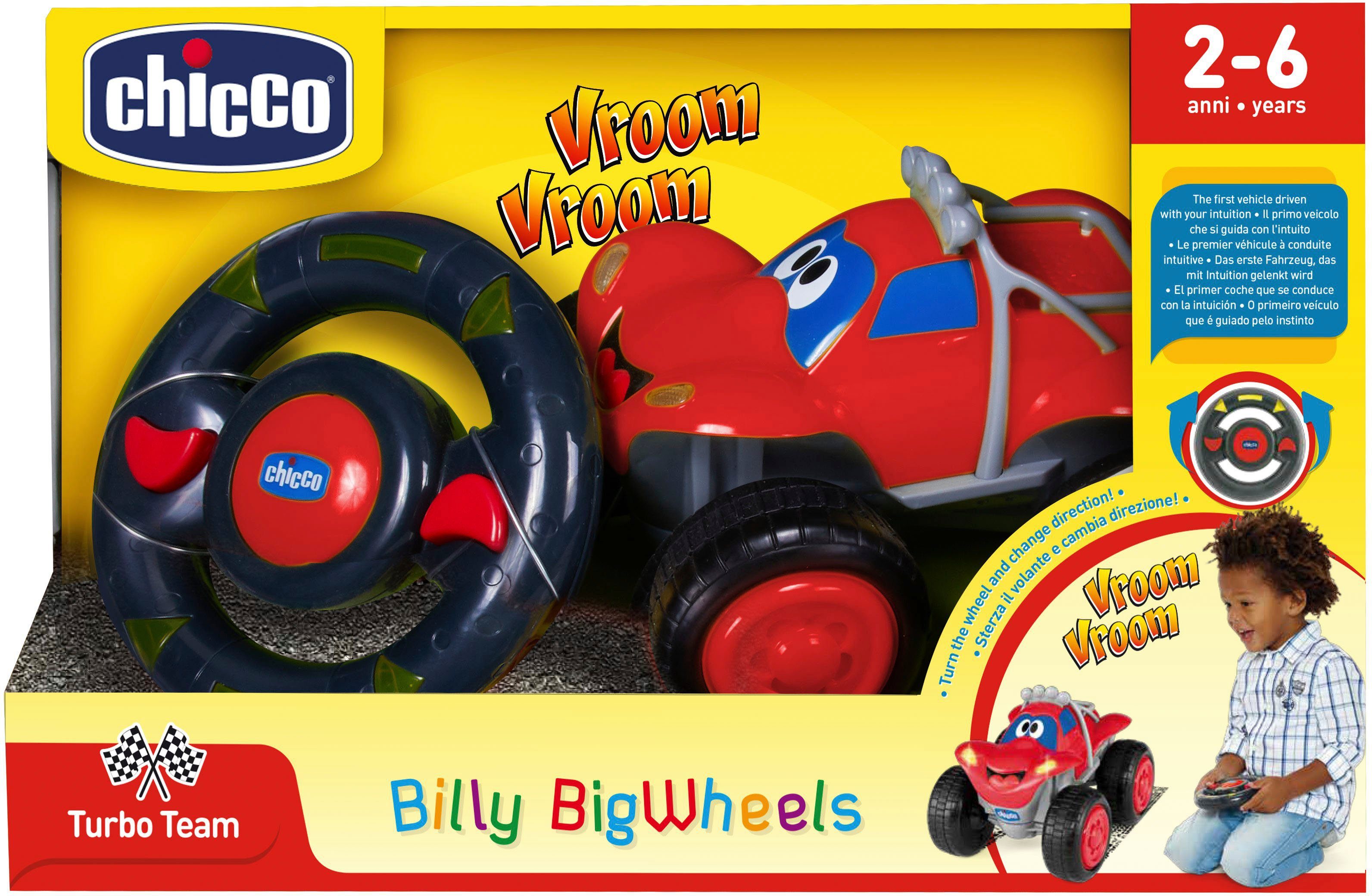 Chicco RC-Auto Billy Bigwheels, Rot, mit Licht und Soundfunktion