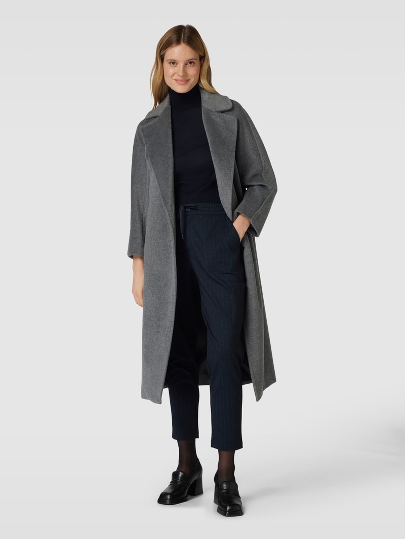 Stoffhose mit Beintasche in marineblau