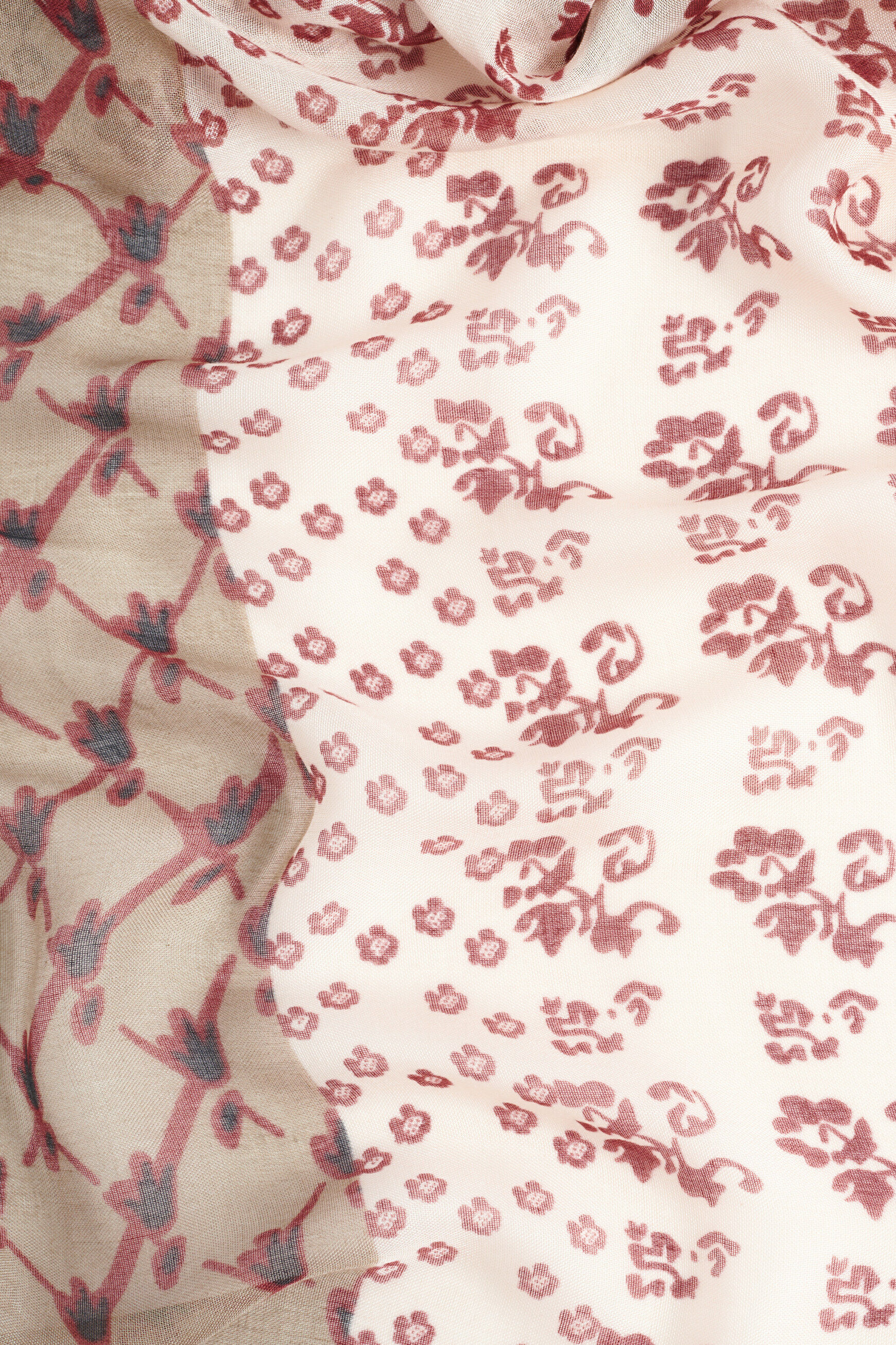 foulard plume rose femme