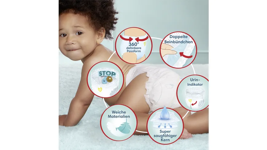 Pampers Premium Protection Pants Windeln Gr. 6 15+kg Monatsbox