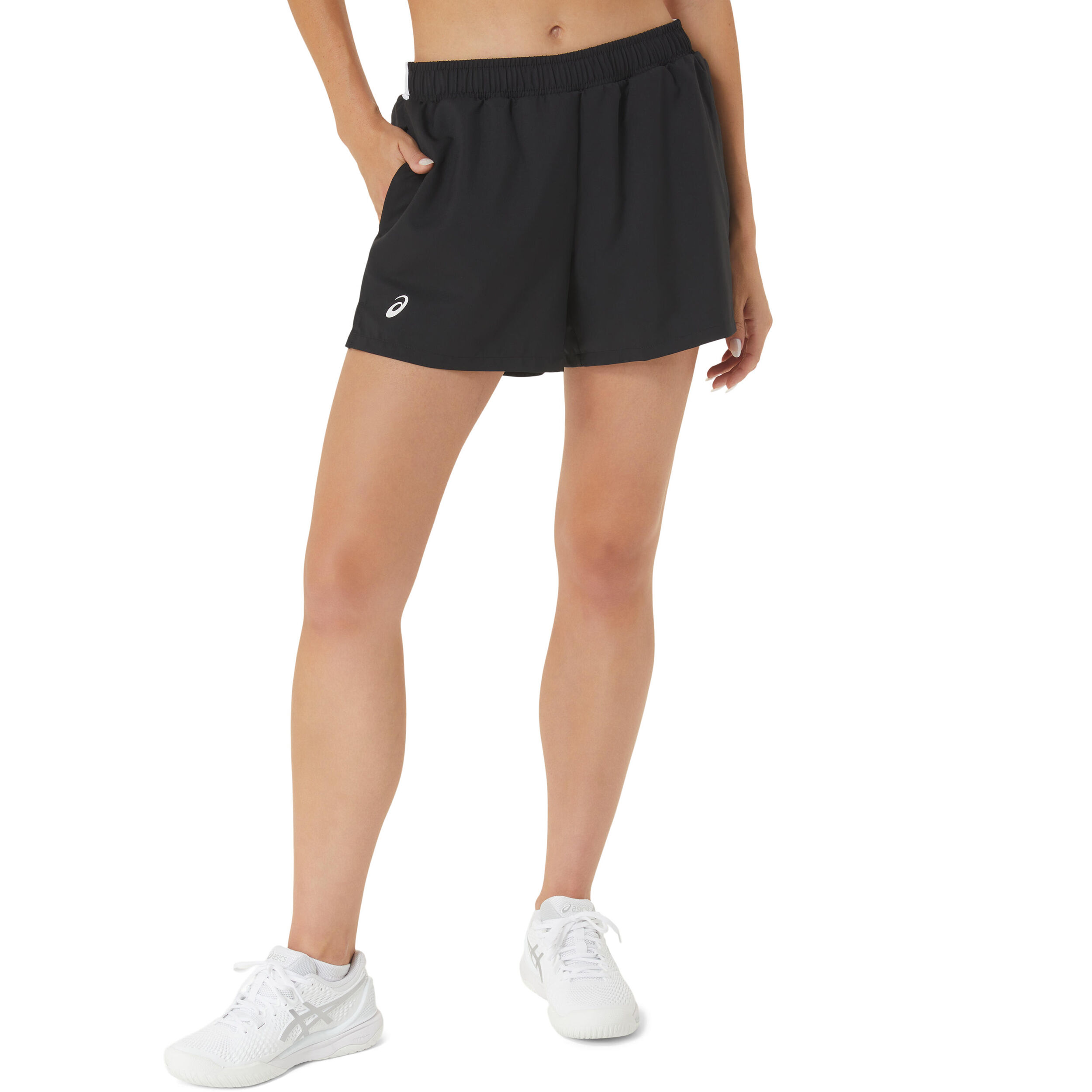 Court Shorts Damen - Schwarz, Weiß