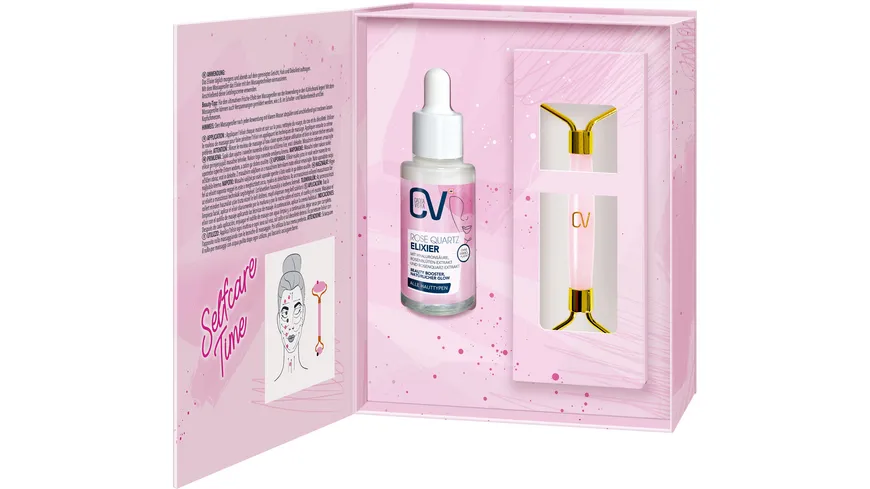 CV Rose Quarz Elixier & Facial Roller Geschenkset