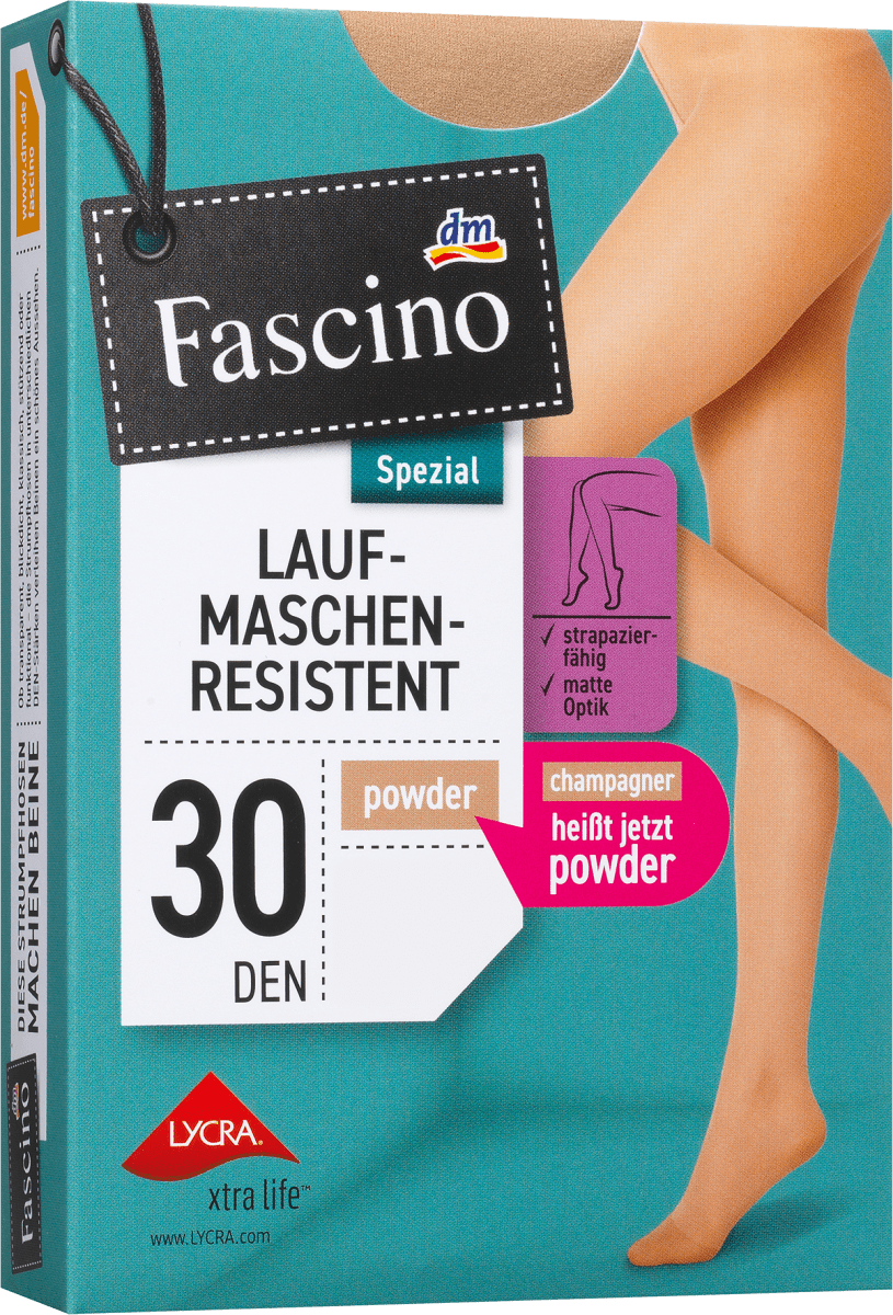 Strumpfhose laufmaschenresistent powder Gr. 38/40, 30 DEN, 1 St