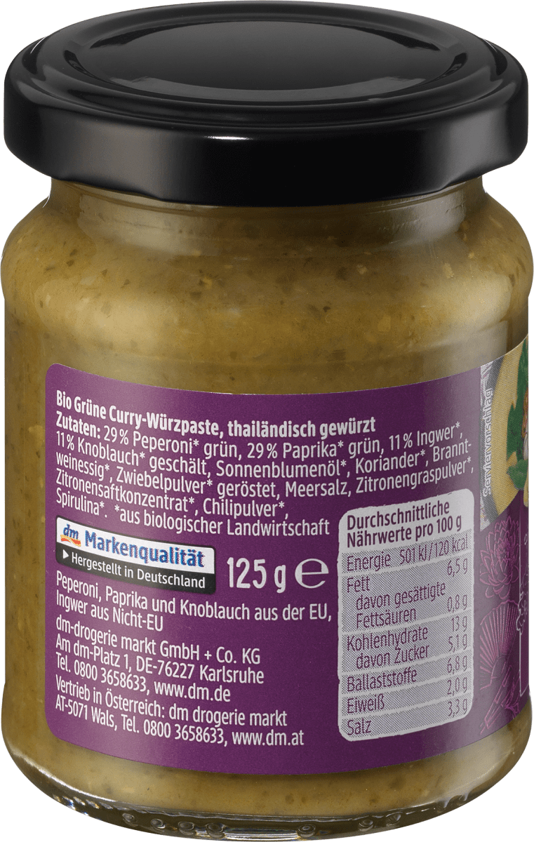 Currypaste, grün, 125 g