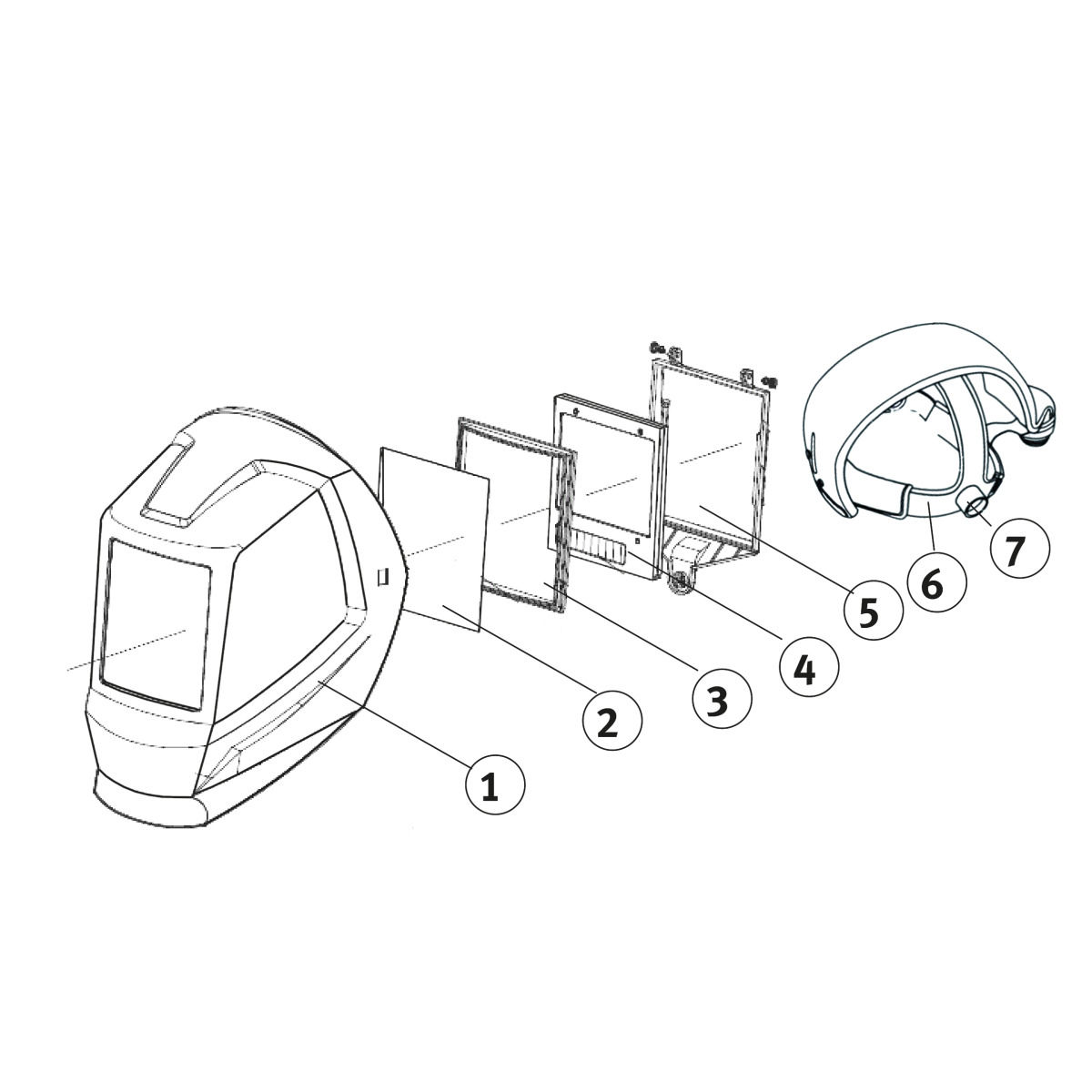 Schweisskraft 711654055 VARIOPROTECT-TC Automatska maska za zavarivanje 100x83 mm sa zračnim filterom