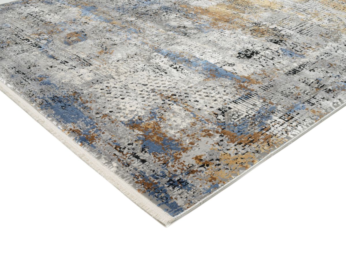 Webteppich Lace Grau-Multicolor 80 x 150 cm