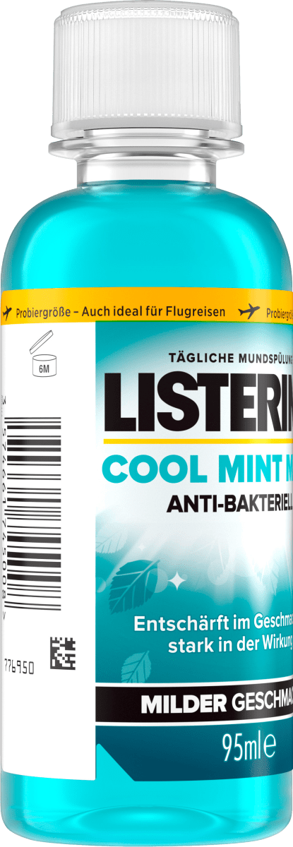 Mundspülung Cool Mint milder Geschmack Reisegröße, 95 ml