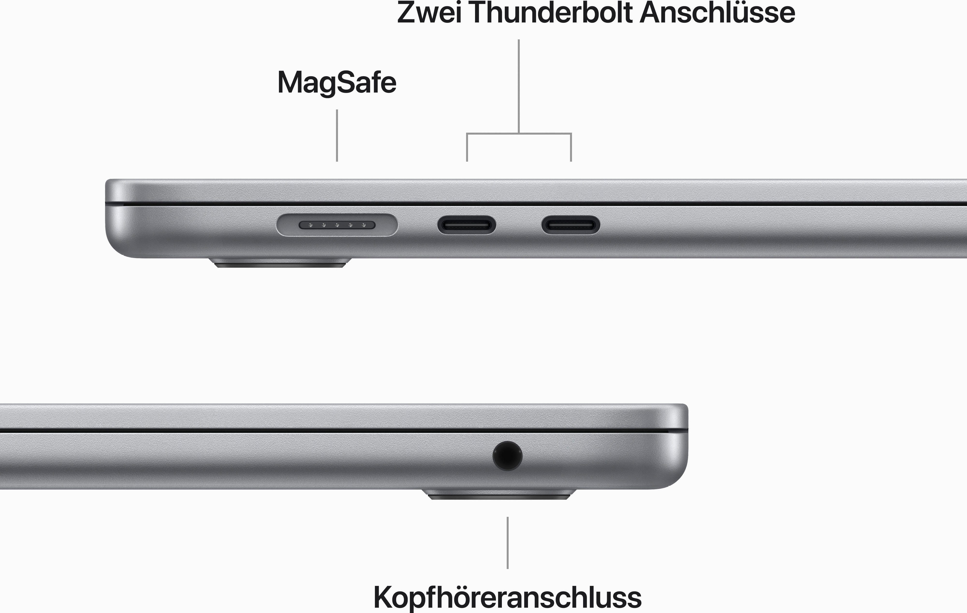 Apple MacBook Air Notebook (38,91 cm/15,3 Zoll, Apple M2, 10-Core GPU, 512 GB SSD)