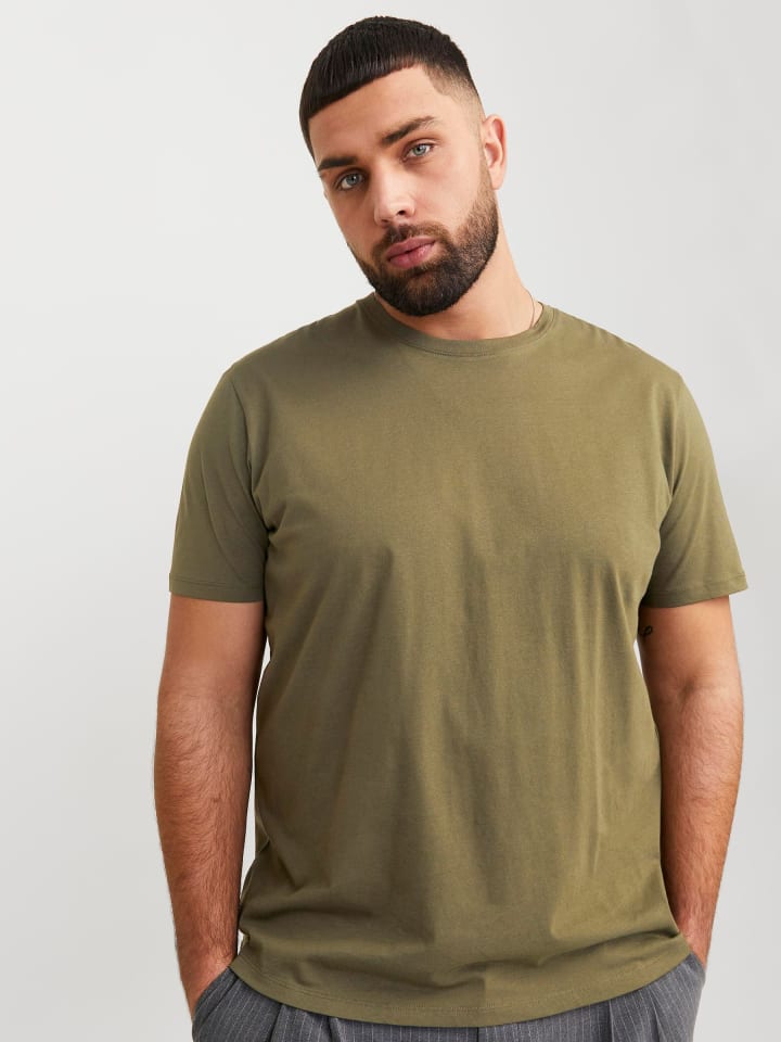 JACK & JONES PLUS T-shirt in Olive Night günstig kaufen