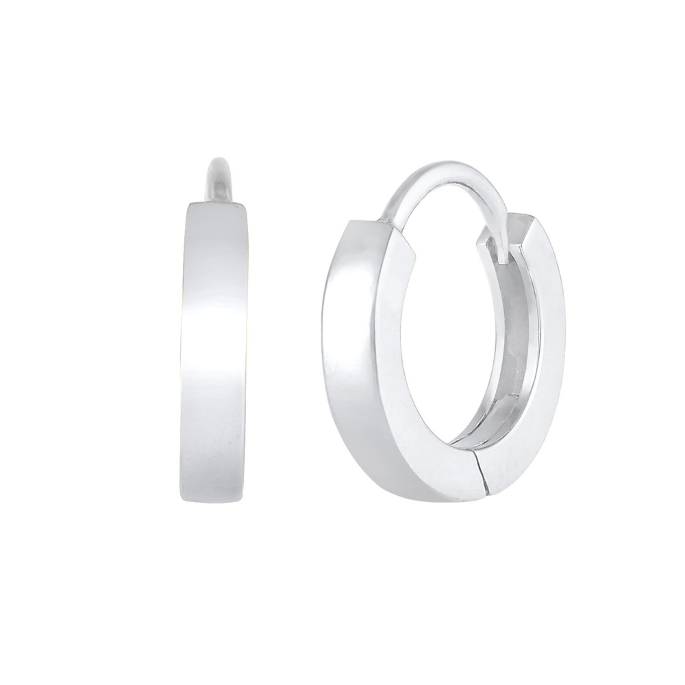 Elli Elli Boucles d'Oreilles Femmes Créoles Basique Minimaliste Discret en Argent Ster Boucles d'oreilles