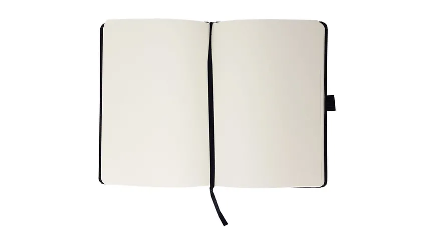 PAPERZONE Notizbuch A5 blanko schwarz