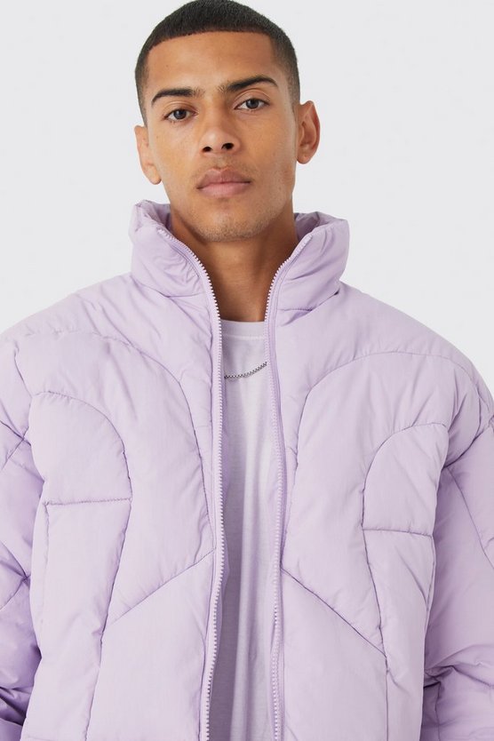 Steppjacke mit Trichterkragen