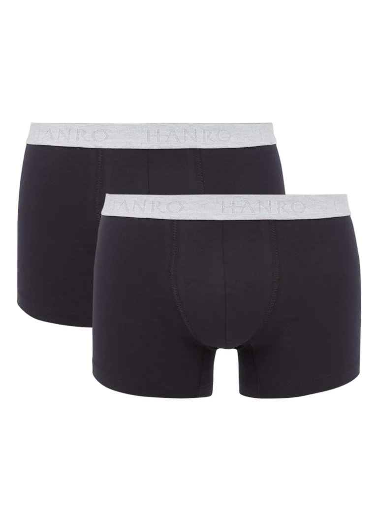 Boxerky Hanro Trunk Cotton Essentials v uni střihu, balení po 2 kusech