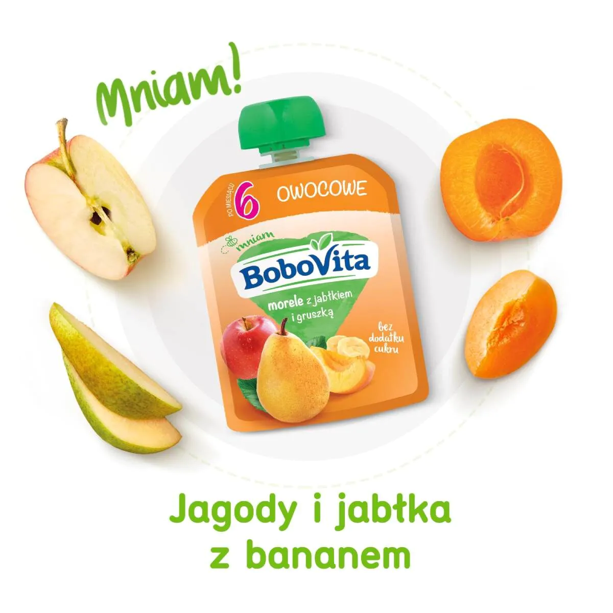 Μους Βερίκοκου Bobovita με Μήλο και Αχλάδι Μετά από 6 Μήνες