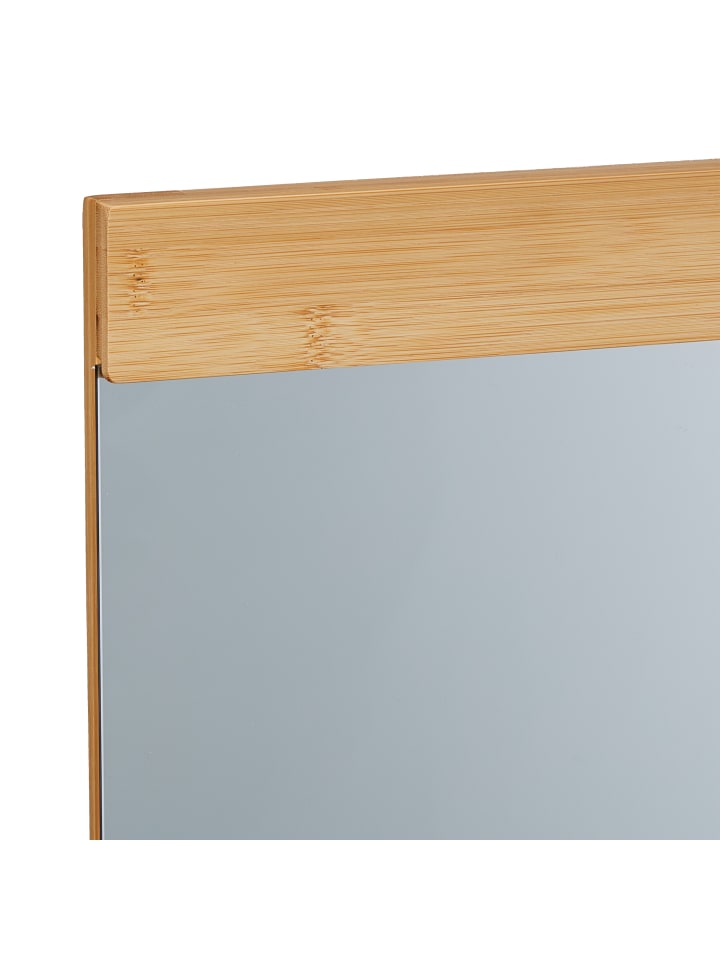 relaxdays Wandspiegel in Natur - (B)90 x (H)68,5 x (T)16,5 cm günstig kaufen onesize