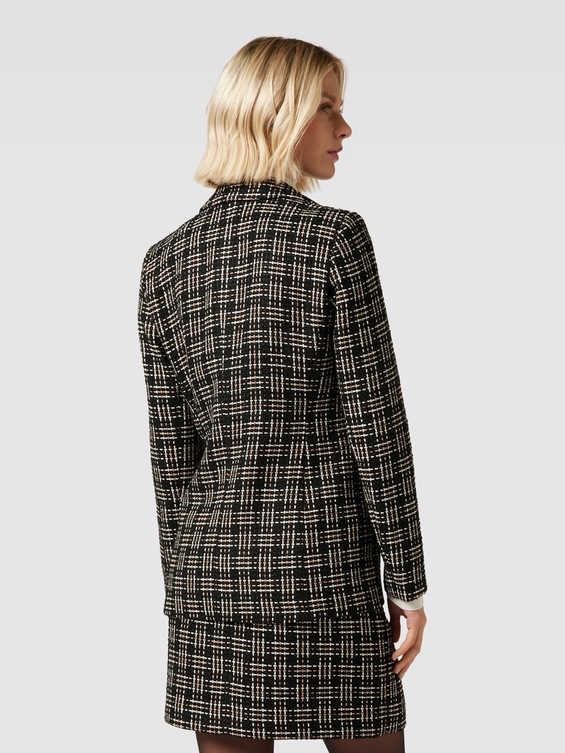 Blazer mit Strukturmuster und Paspeltaschen in schwarz