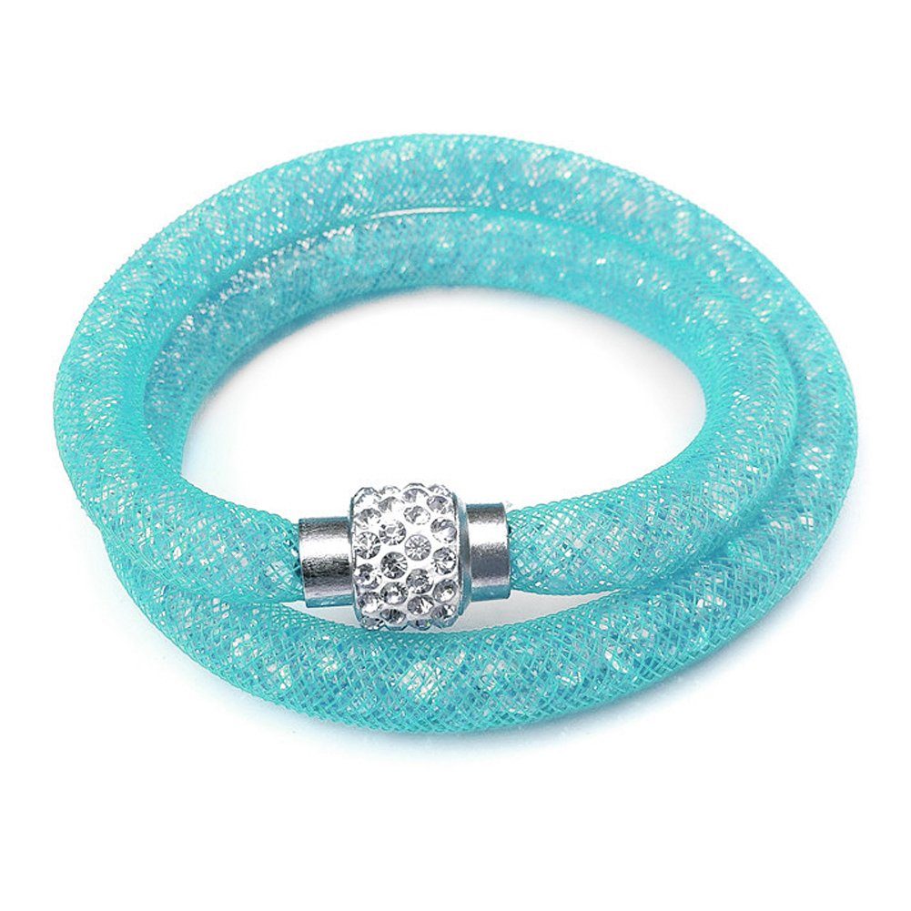 MyBeautyworld24 Wickelarmband Armband aus Netzschlauch zweireihig Wickelarmband