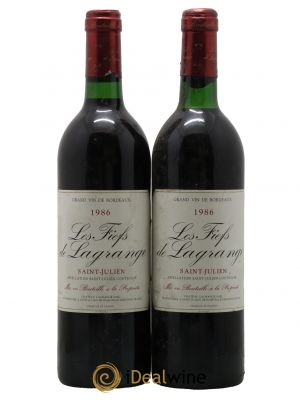 Les Fiefs de Lagrange Second Vin  1986 - Lot de 2 Bouteilles