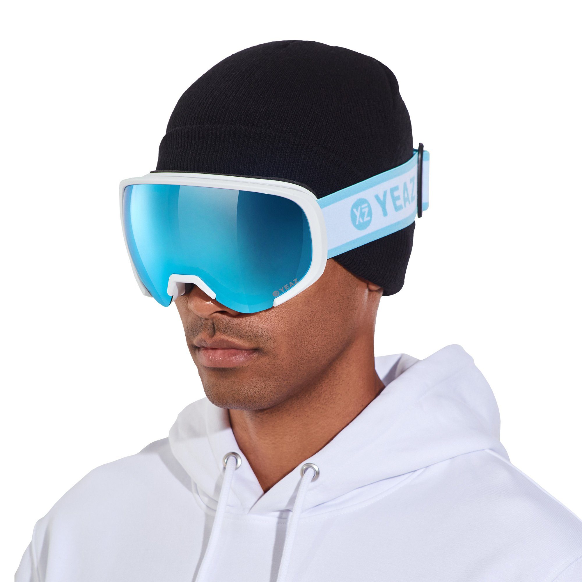 YEAZ Skibrille BLACK RUN, Premium-Ski- und Snowboardbrille für Erwachsene und Jugendliche