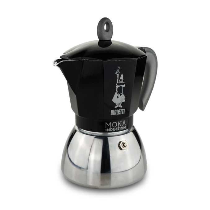 Bialetti New Moka Black, für Induktion geeignet, 6 Tassen