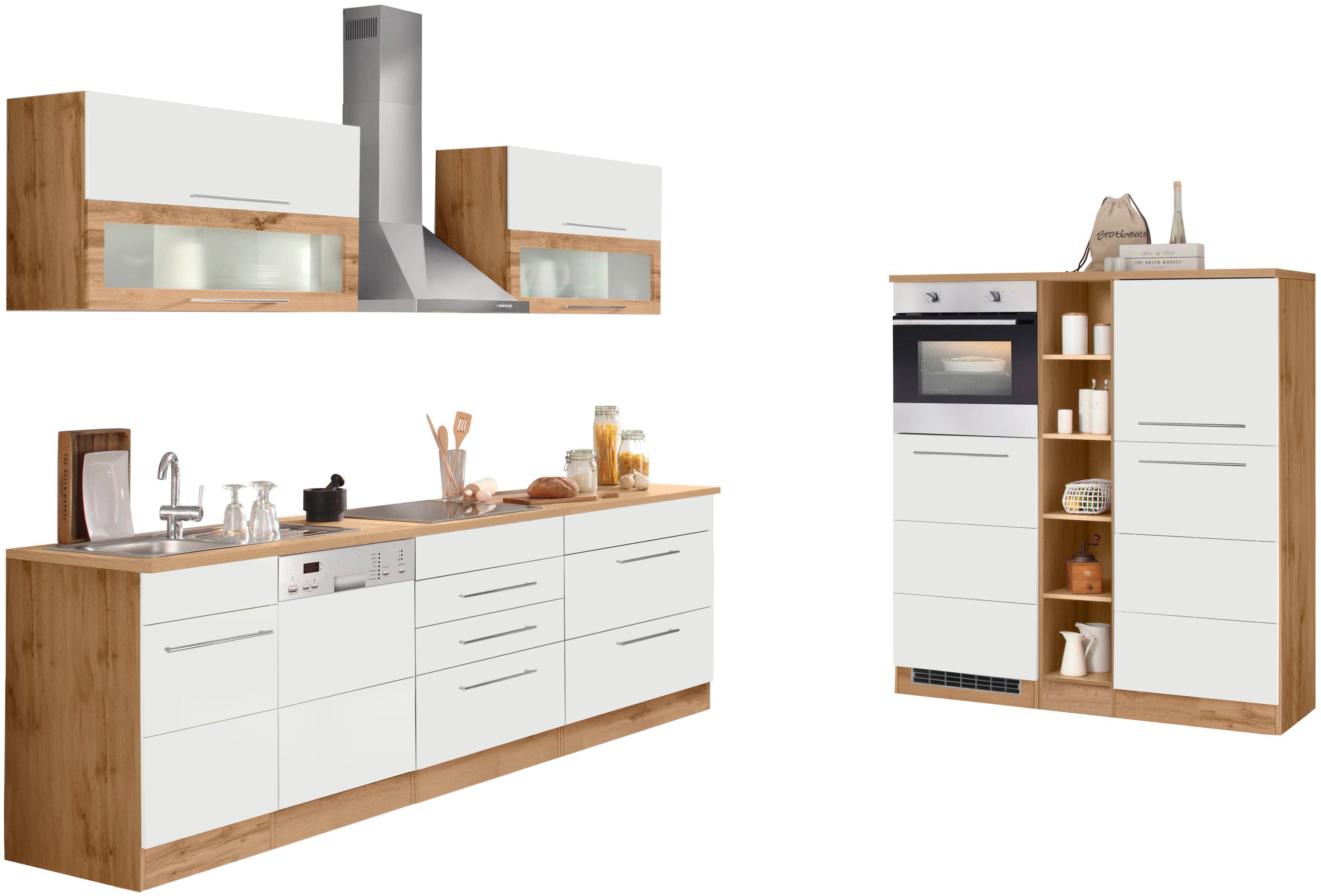 HELD MÖBEL Küchenzeile Wien, Breite 440 cm, wahlweise mit E-Geräten und Induktion