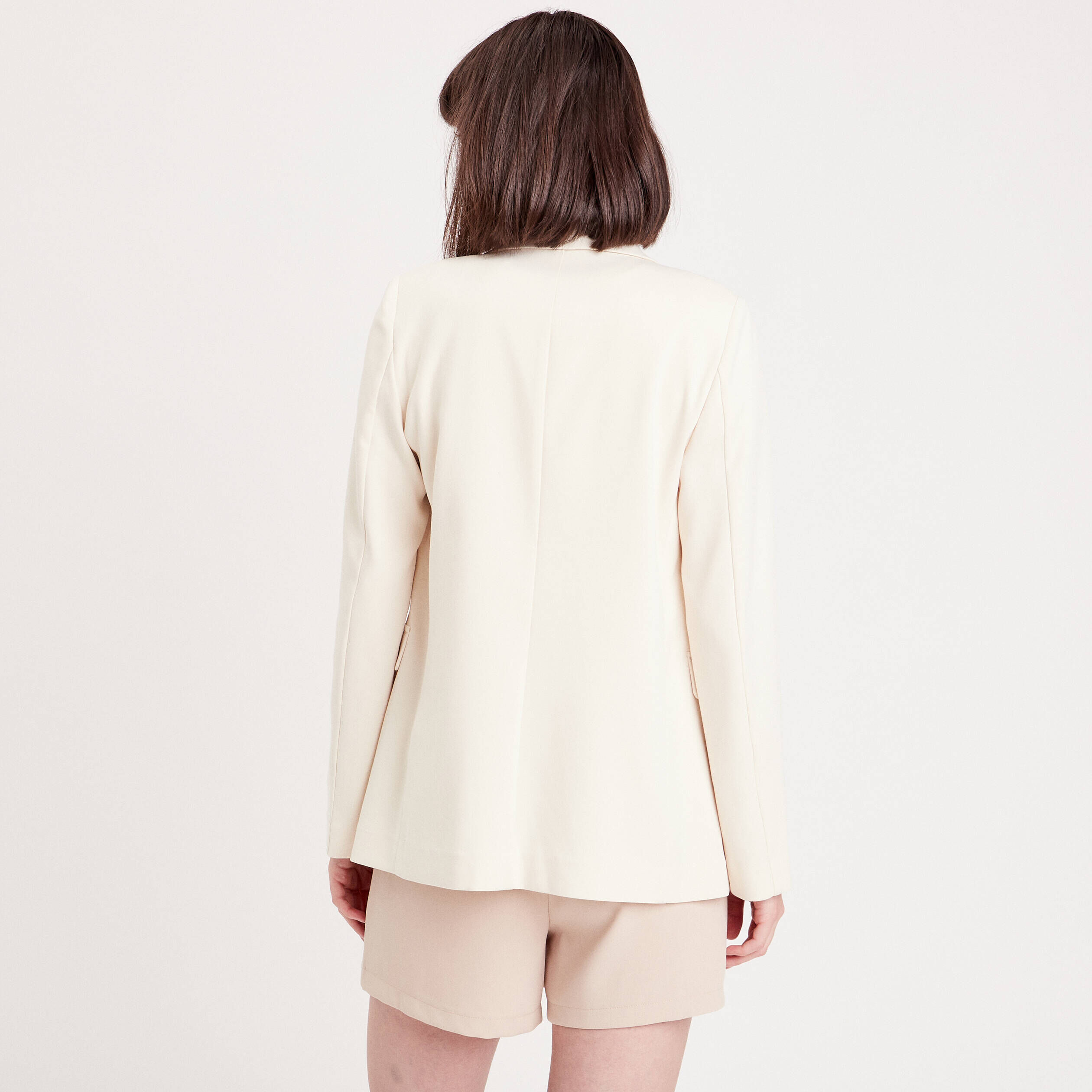 Veste esprit blazer droite ecru femme | Cache Cache